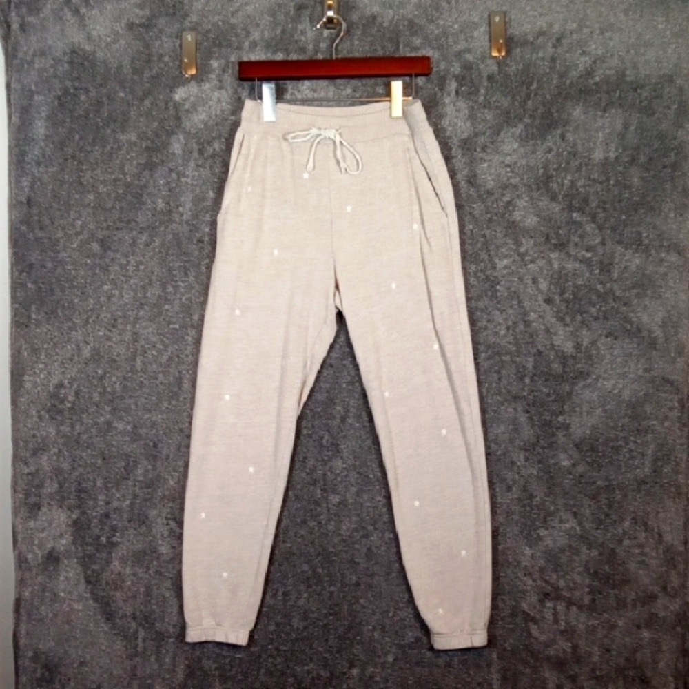 Rails Kigston Womens Jogger Heather Brown Embroidered Stars Size Small